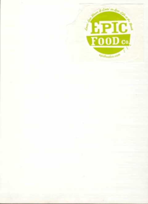 EPIC FOOD CO Logo (USPTO, 05.06.2014)