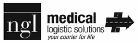 NGL MEDICAL LOGISTIC SOLUTIONS YOUR COURIER FOR LIFE Logo (USPTO, 12/18/2014)