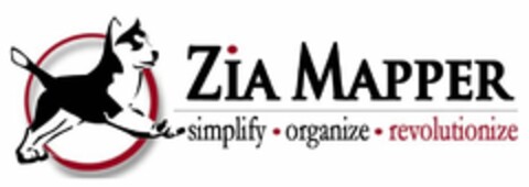 ZIA MAPPER SIMPLIFY · ORGANIZE · REVOLUTIONIZE Logo (USPTO, 27.03.2017)