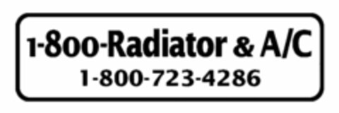 1-800-RADIATOR & A/C 1-800-723-4286 Logo (USPTO, 10/04/2017)