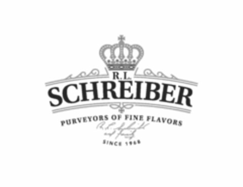 R.L. SCHREIBER PURVEYORS OF FINE FLAVORS R.L. SCHREIBER AND FAMILY SINCE 1968 Logo (USPTO, 09.01.2018)