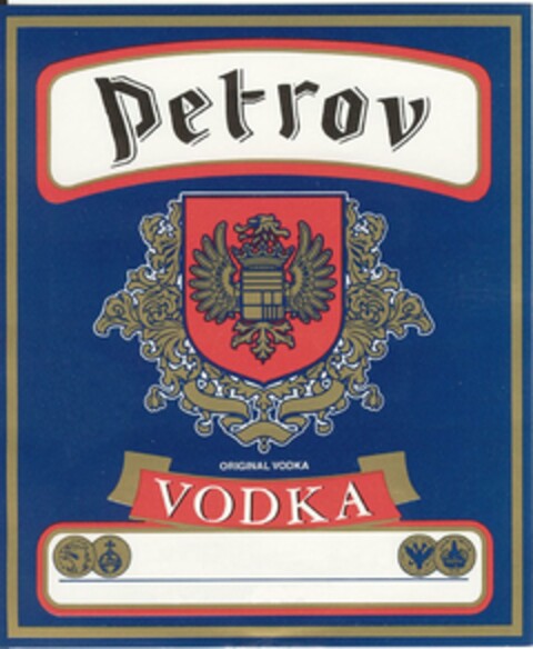 PETROV ORIGINAL VODKA VODKA Logo (USPTO, 12/02/2009)