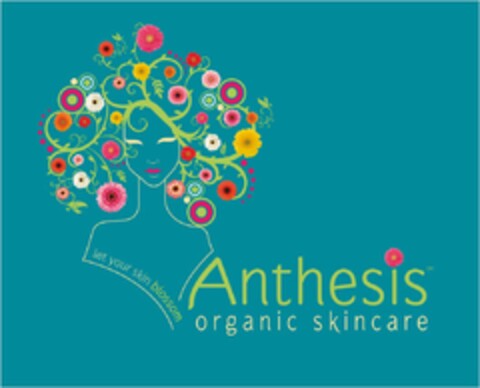 ANTHESIS ORGANIC SKINCARE LET YOUR SKIN BLOSSOM Logo (USPTO, 18.05.2010)