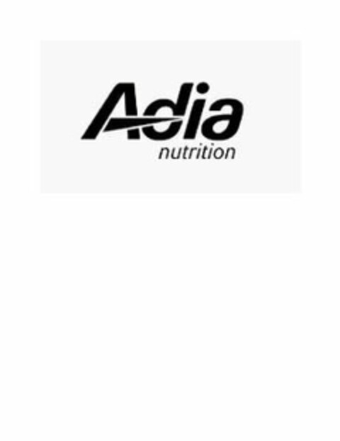 ADIA NUTRITION Logo (USPTO, 27.05.2011)