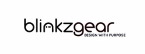 BLINKZGEAR DESIGN WITH PURPOSE Logo (USPTO, 08/27/2012)