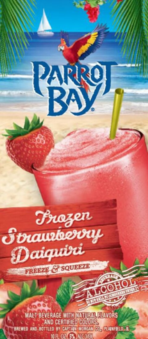 PARROT BAY FROZEN STRAWBERRY DAIQUIRI Logo (USPTO, 19.08.2013)