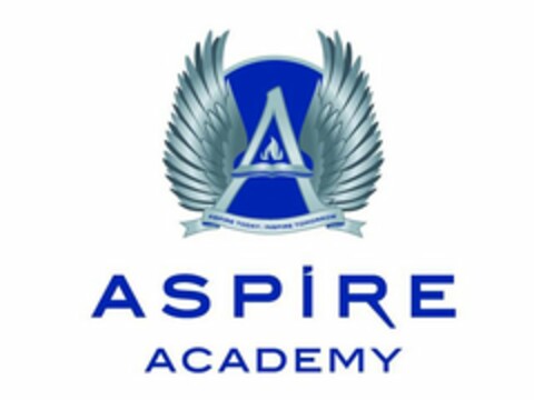 A ASPIRE ACADEMY, ASPIRE TODAY, INSPIRE TOMORROW Logo (USPTO, 08/29/2013)