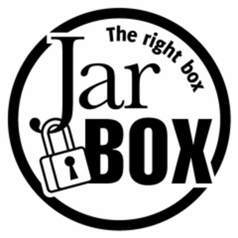 JAR BOX THE RIGHT BOX Logo (USPTO, 30.12.2013)