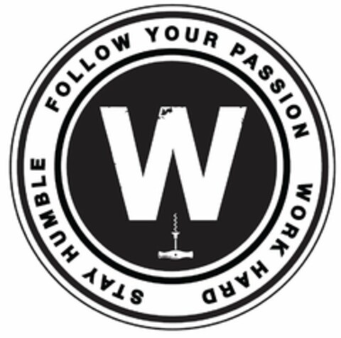 W FOLLOW YOUR PASSION WORK HARD STAY HUMBLE Logo (USPTO, 23.04.2014)