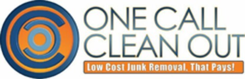 OCCO ONE CALL CLEAN OUT LOW COST JUNK REMOVAL, THAT PAYS! Logo (USPTO, 06.08.2014)