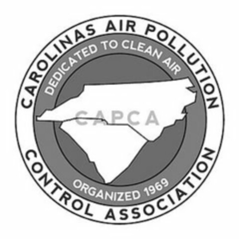 CAROLINAS AIR POLLUTION CONTROL ASSOCIATION DEDICATED TO CLEAN AIR CAPCA ORGANIZED 1969 Logo (USPTO, 31.03.2015)