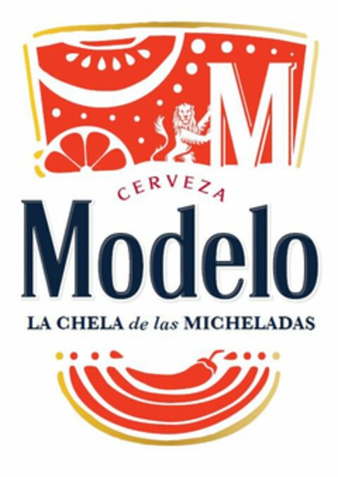 M CERVEZA MODELO LA CHELA DE LAS MICHELADAS Logo (USPTO, 11.11.2015)