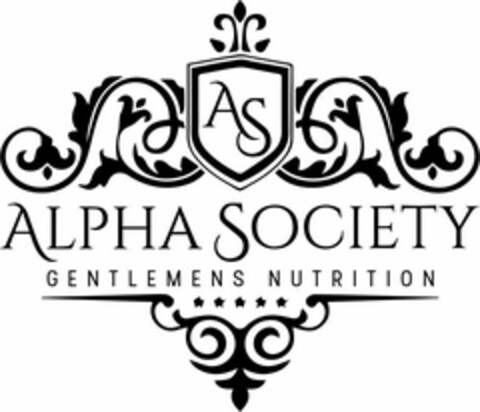 AS ALPHA SOCIETY GENTLEMENS NUTRITION Logo (USPTO, 21.04.2017)