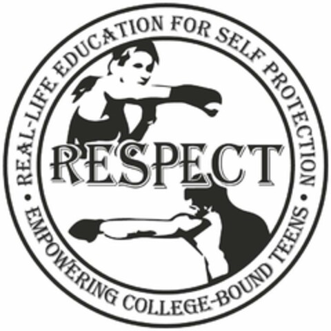 RESPECT REAL-LIFE EDUCATION FOR SELF PROTECTION EMPOWERING COLLEGE-BOUND TEENS Logo (USPTO, 06/10/2019)