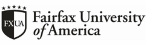 FXUA FAIRFAX UNIVERSITY OF AMERICA Logo (USPTO, 01/13/2020)