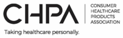 CHPA CONSUMER HEALTHCARE PRODUCTS ASSOCIATION TAKING HEALTHCARE PERSONALLY. Logo (USPTO, 24.04.2020)