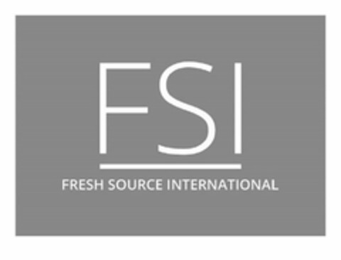 FSI FRESH SOURCE INTERNATIONAL Logo (USPTO, 26.05.2020)