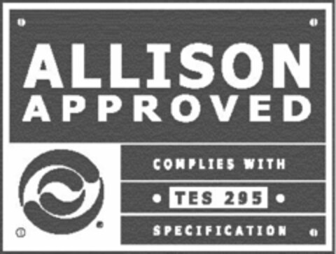 ALLISON APPROVED COMPLIES WITH TES 295 SPECIFICATION Logo (USPTO, 11.02.2011)