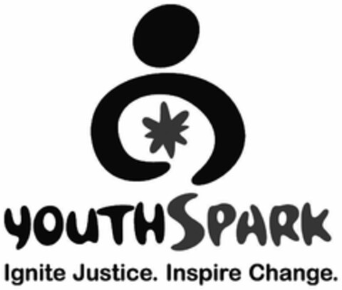 YOUTHSPARK IGNITE JUSTICE. INSPIRE CHANGE. Logo (USPTO, 29.02.2012)