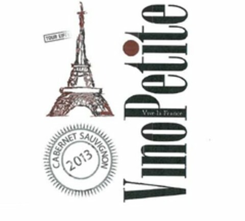 VINO PETIT VIVE LA FRANCE TOUR Logo (USPTO, 21.05.2014)