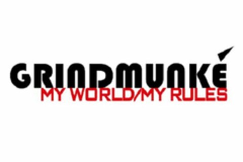 GRINDMUNKE MY WORLD/MY RULES Logo (USPTO, 27.06.2014)