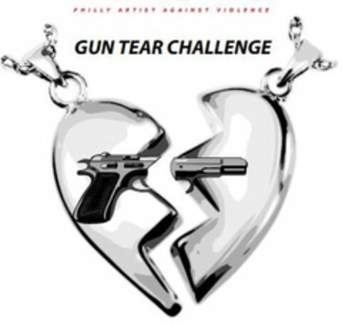 PHILLY ARTIST AGAINST VIOLENCE GUN TEARCHALLENGE Logo (USPTO, 22.10.2015)