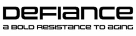 DEFIANCE A BOLD RESISTANCE TO AGING Logo (USPTO, 20.11.2015)