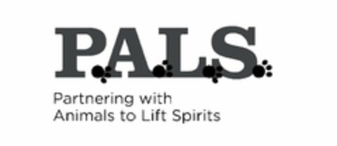 PALS PARTNERING WITH ANIMALS TO LIFT SPIRITS Logo (USPTO, 04/01/2016)