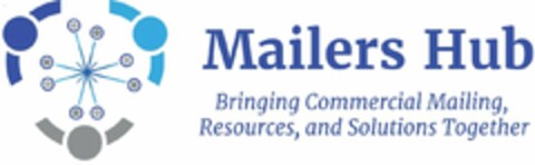 MAILERS HUB BRINGING COMMERCIAL MAILING, RESOURCES, AND SOLUTIONS TOGETHER Logo (USPTO, 12.03.2017)