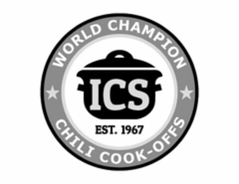 WORLD CHAMPION CHILI COOK-OFFS ICS EST.1967 Logo (USPTO, 01.12.2017)