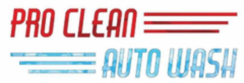 PRO CLEAN AUTO WASH Logo (USPTO, 01/10/2019)