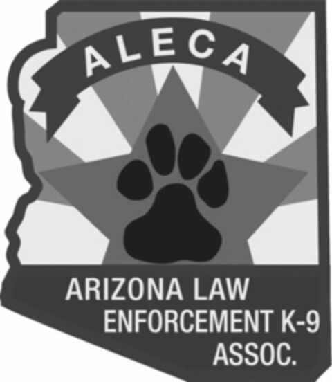 ALECA ARIZONA LAW ENFORCEMENT K-9 ASSOC. Logo (USPTO, 02/20/2020)