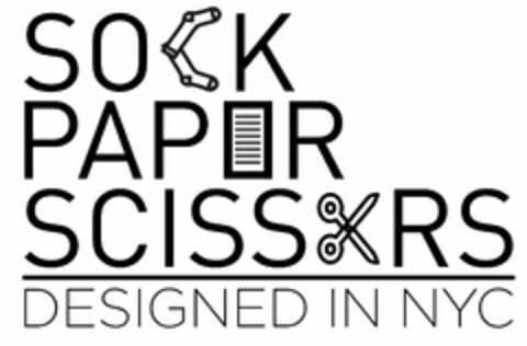 SOCK PAPER SCISSORS DESIGNED IN NYC Logo (USPTO, 06.03.2020)