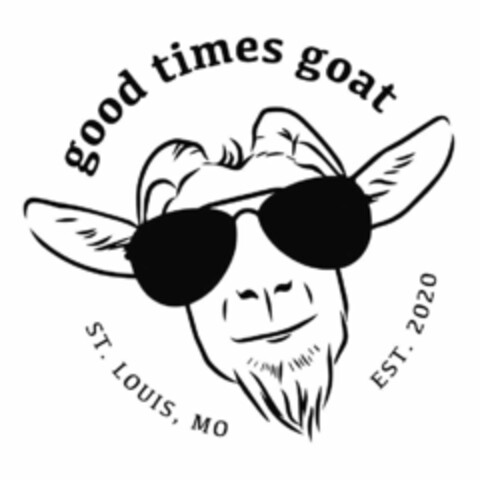 GOOD TIMES GOAT ST. LOUIS, MO EST. 2020 Logo (USPTO, 15.09.2020)