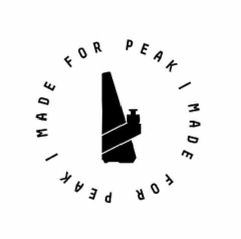 MADE FOR PEAK MADE FOR PEAK Logo (USPTO, 05/06/2019)