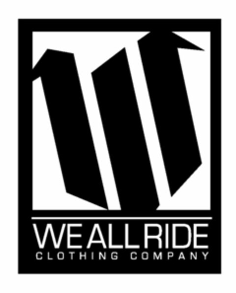 WE ALL RIDE CLOTHING COMPANY Logo (USPTO, 03.12.2010)