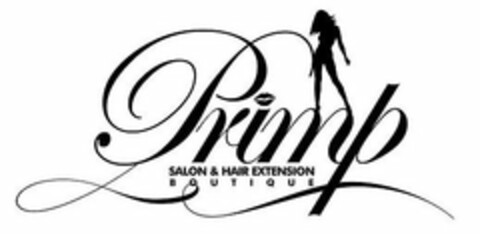 PRIMP SALON & HAIR EXTENSION BOUTIQUE Logo (USPTO, 14.02.2011)