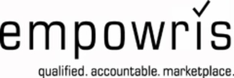 EMPOWRIS QUALIFIED. ACCOUNTABLE. MARKETPLACE. Logo (USPTO, 07.12.2011)