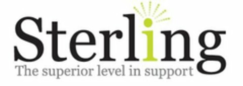 STERLING THE SUPERIOR LEVEL IN SUPPORT Logo (USPTO, 20.01.2012)