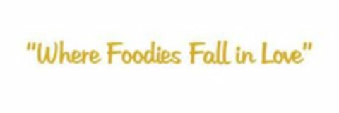 "WHERE FOODIES FALL IN LOVE" Logo (USPTO, 17.04.2013)