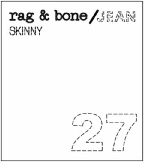 RAG & BONE / JEAN SKINNY 27 Logo (USPTO, 07.01.2014)
