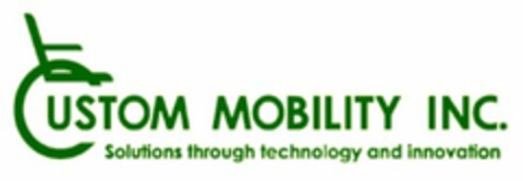 CUSTOM MOBILITY INC. SOLUTIONS THROUGH TECHNOLOGY AND INNOVATION Logo (USPTO, 26.03.2014)