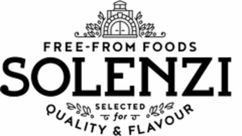 SOLENZI FREE-FROM FOODS SELECTED FOR QUALITY & FLAVOUR Logo (USPTO, 23.09.2016)