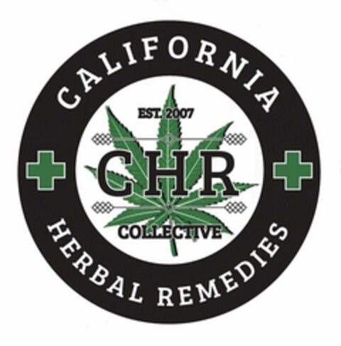 CALIFORNIA HERBAL REMEDIES, EST. 2007 CHR COLLECTIVE Logo (USPTO, 31.10.2016)