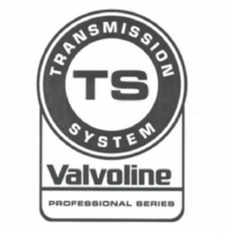 TS TRANSMISSION SYSTEM VALVOLINE PROFESSIONAL SERIES Logo (USPTO, 07/13/2017)