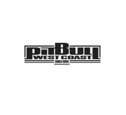 PIT BULL WEST COAST SINCE 1989 Logo (USPTO, 08/14/2018)