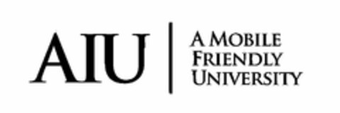 AIU A MOBILE FRIENDLY UNIVERSITY Logo (USPTO, 09.04.2019)