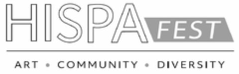 HISPAFEST ART · COMMUNITY · DIVERSITY Logo (USPTO, 27.08.2019)