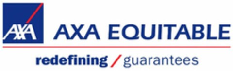 AXA AXA EQUITABLE REDEFINING / GUARANTEES Logo (USPTO, 12.06.2009)