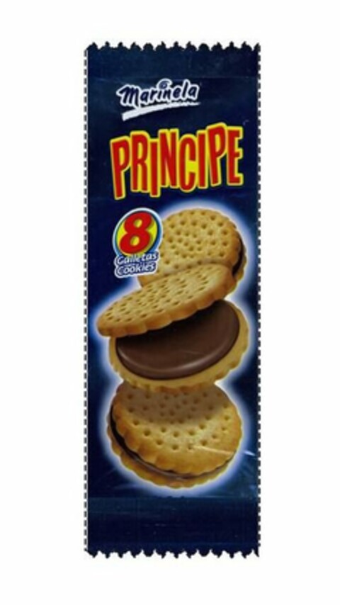 MARINELA PRINCIPE 8 GALLETAS COOKIES Logo (USPTO, 08.12.2009)